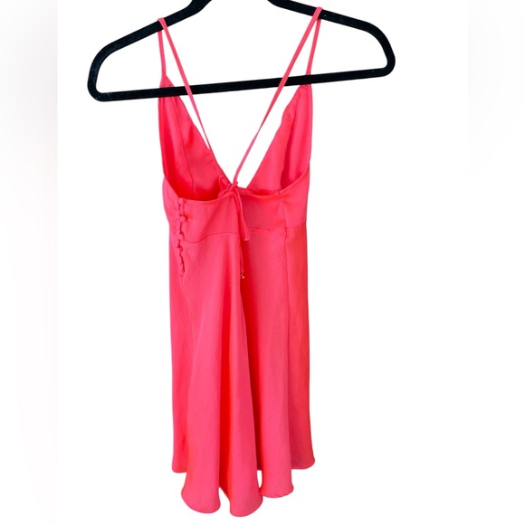 FREE PEOPLE Intimately Bright Coral Slip Dress, size XS - Picture 6 of 9